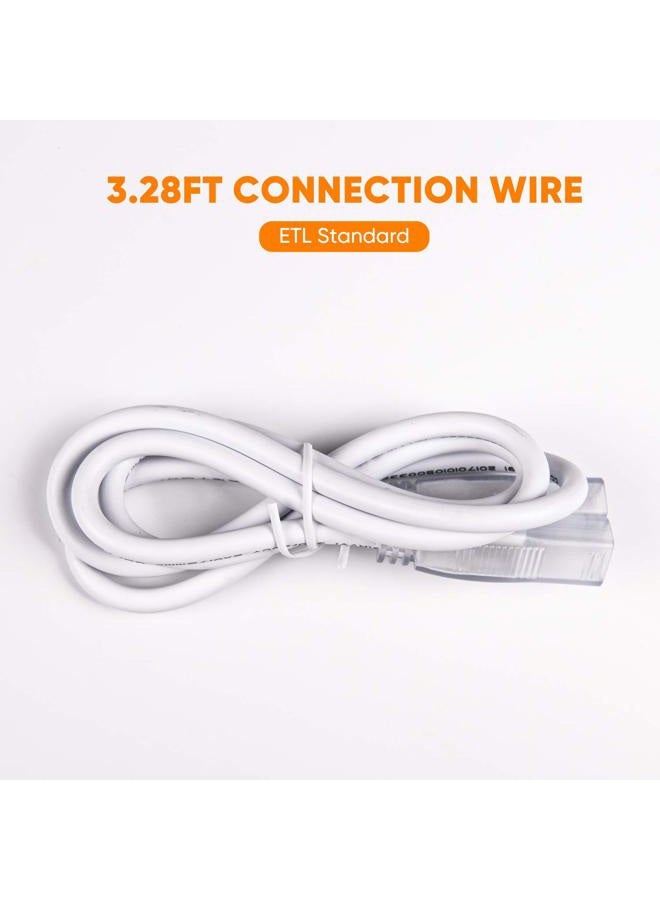 Shine Decor Connecting Parts Kit of 2 Connection Wire Cables & 1 Connector with Pin for 6x10mm Single Color LED Strip Lights Only - Image 5