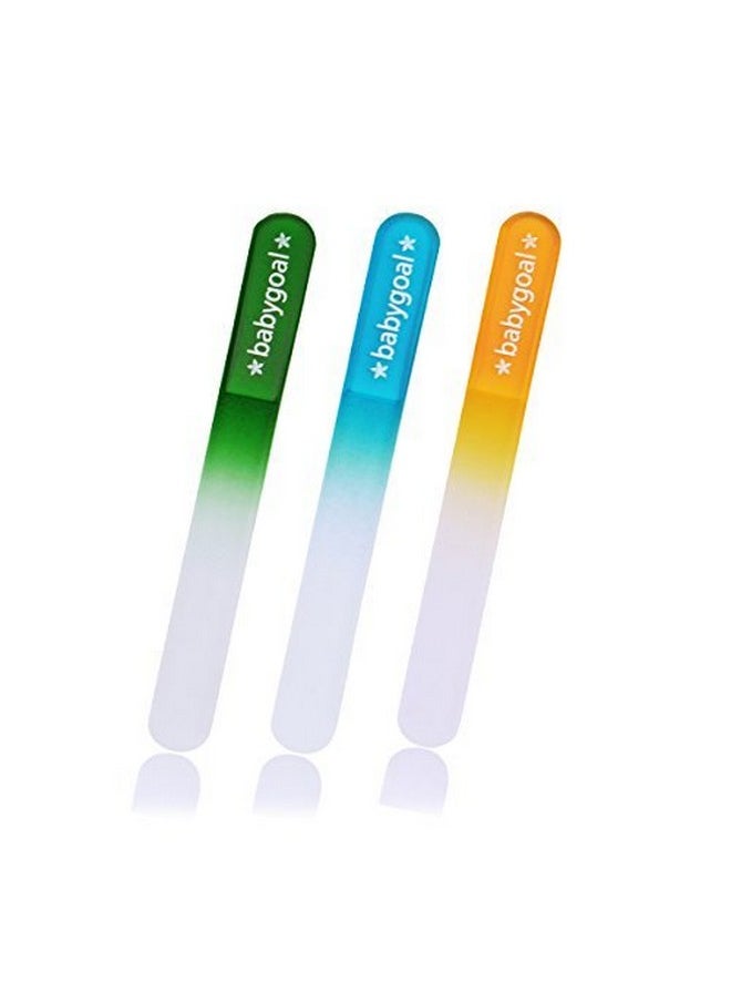 babygoal - Baby Nail Files 3 Pack,Newborn Nail Files With A Pouch,Genuine Czech Float Glass, Gift For Newborns,Toddlers,Infant, Babies &Young Children 3Nf02 - Image 1