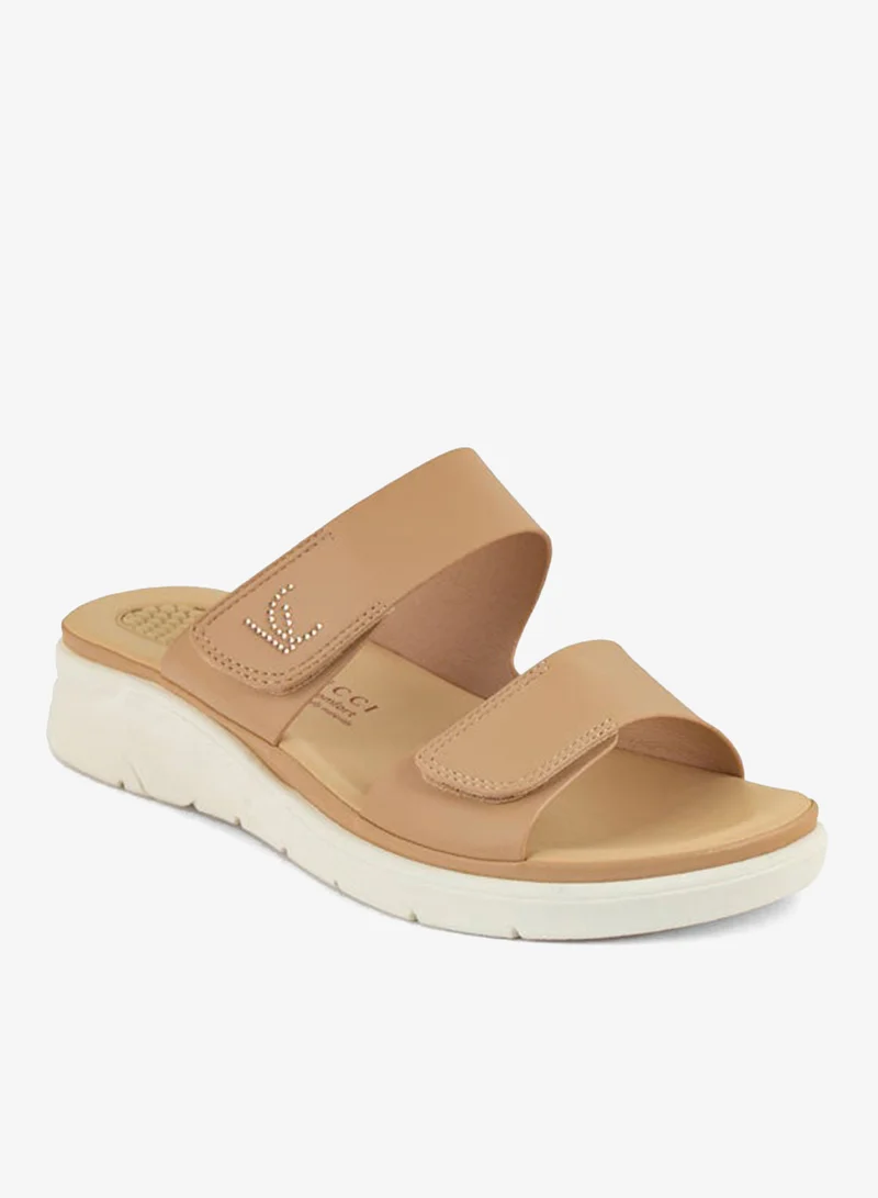 فينتشي صنادل إسفين متعددة الأشرطة للنساء