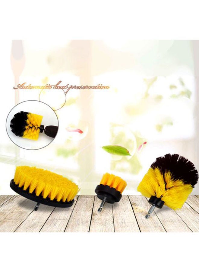 Y&D 3-Piece Tile Grout Power Scrubber Drill Brush Tub Yellow/Black Small - 2, Large 4, Medium 3.5inch - Image 4