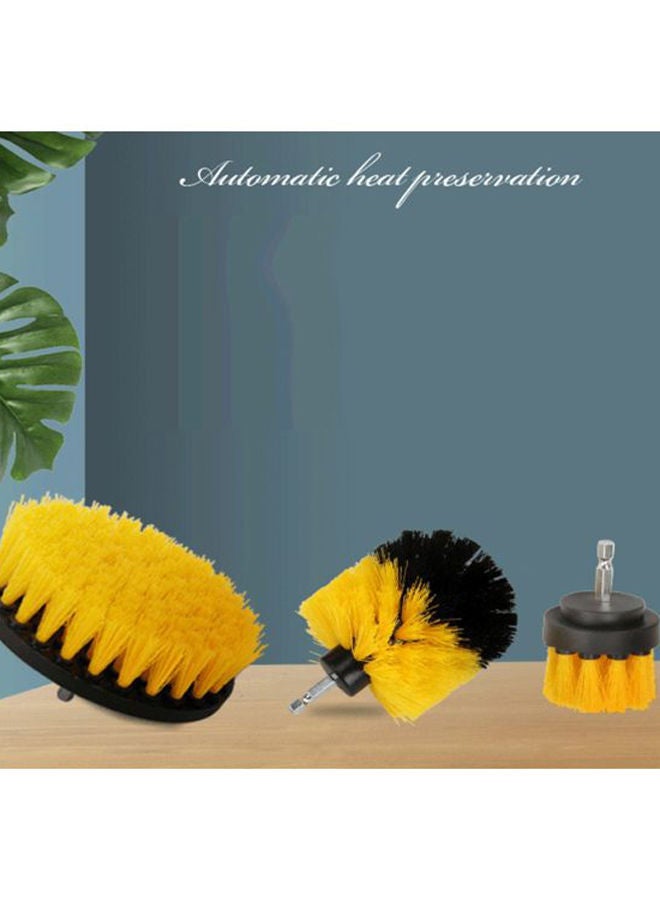 Y&D 3-Piece Tile Grout Power Scrubber Drill Brush Tub Yellow/Black Small - 2, Large 4, Medium 3.5inch - Image 5