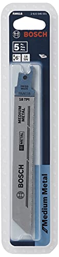 Bosch RM618 6-Inch 18T Metal Cutting reciprocating Saw Blades - 5 Pack, Blue - Image 2