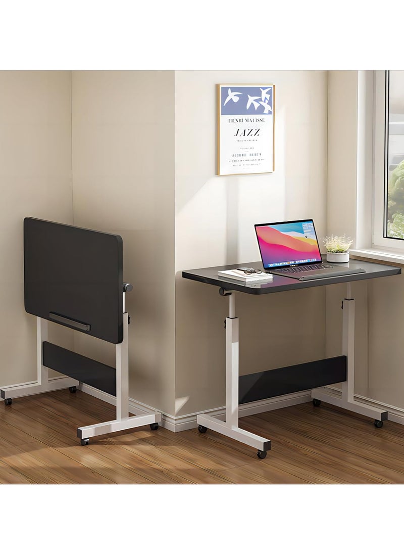 DubaiGallery - Rolling Desk Adjustable Height,Rolling Computer Cart,Portable Laptop Desk,Small Adjustable Home Office Desk,Rolling Laptop Desk,Small Portable Desk - Image 1