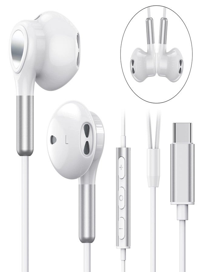 سماعات رأس USB-C لهواتف سامسونج جالاكسي S23 ألترا، S22، S21 FE، S20، Z فليب 3، فولد 4، A53، A54، سماعات أذن USB-C مزودة بميكروفون، سماعات أذن سلكية، سماعات أذن USB من النوع C لهواتف آيباد برو، بيكسل 6، 6a، 7، ون بلس 9، 8 - Image 2