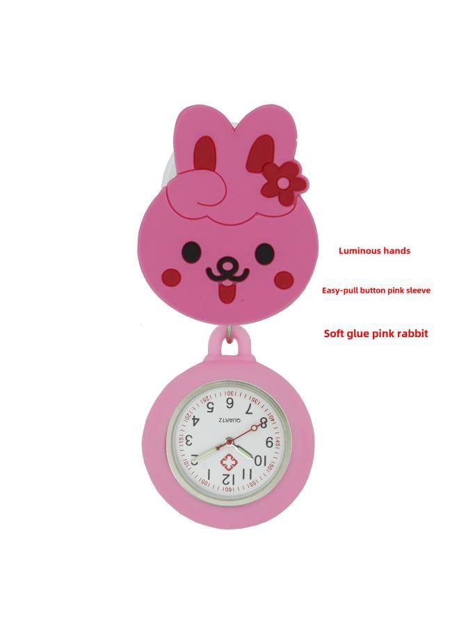Soft Rubber Stretchable Nurse Watch Cartoon Character Animal Doctor Nurse Chest Watch Pocket Watch 25 Pcs 