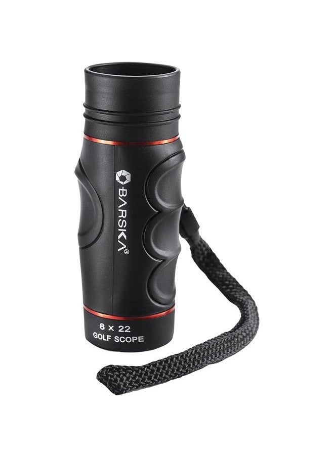 BARSKA Blueline 8x22 Waterproof Golf Scope (Yards) , Black 