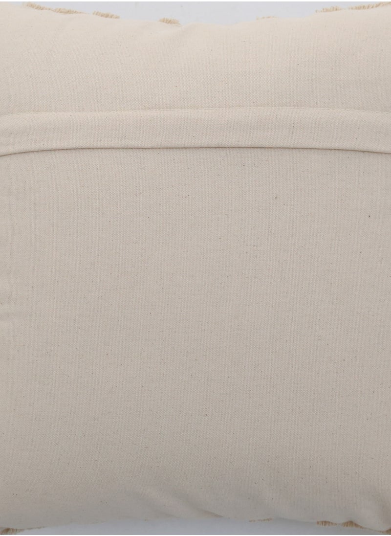Ramsha Natural Color Cotton Home Decor Tassel Cushion with Filler for Bedroom – CS 330  - Image 4