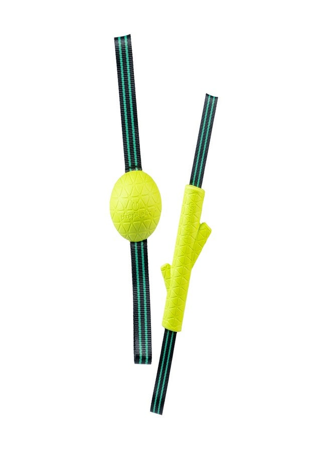 Hyper Pet Grab Tabs EVA Fetch Stick and Fetch Ball with Nylon Tabs Fetching Dog Toys That Floats in Water Combo Pack - Image 1