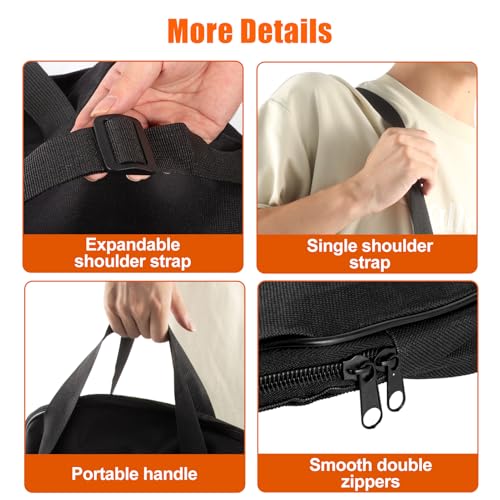 Lunies Heat Deflector Carry Bag for Solo Stove Bonfire Heat Deflector, Medium - Portable Fire Pit Bag Compatible with Bonfire Heat Deflector,Storage Case for Travel & Camping,Protective Accessory, Dia: 25.8” - Image 5