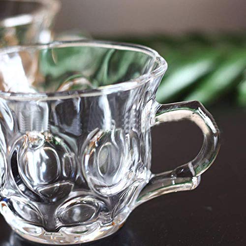 Mevanta Premium Glass Tea and Coffee Cup 200ML Set of 6 Transparent Glass Cups Set for Milk Cup, Hot/Cold Drinks Cups, Herbal Tea, Green Tea, Lemon Tea Cup Set for Ideal Gift Uses (6, BX-13) - Image 3