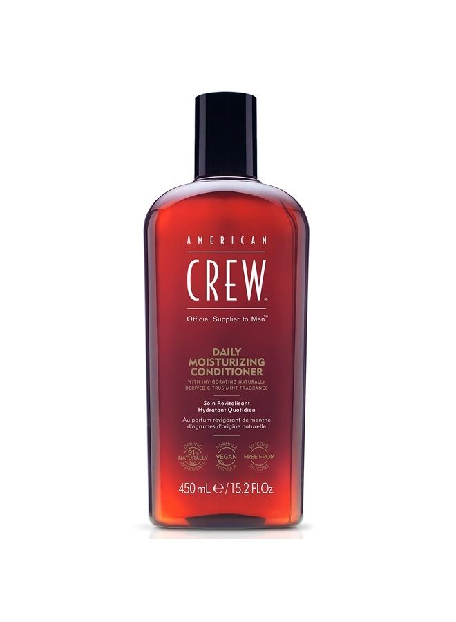 AMERICAN CREW Conditioner for Men by American Crew, Daily Moisturizer, Naturally Derived, Vegan Formula, Citrus Mint Fragrance, 15.2 Fl Oz - Image 1