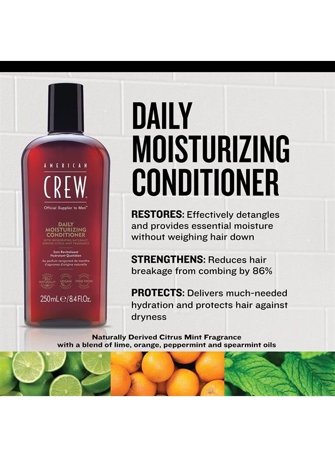 AMERICAN CREW Conditioner for Men by American Crew, Daily Moisturizer, Naturally Derived, Vegan Formula, Citrus Mint Fragrance, 15.2 Fl Oz - Image 4