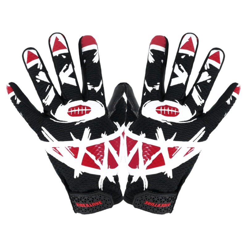 AIGEVTURE Youth Football Gloves Kids Receiver Sticky Football Gloves Boys Girls Black M - Image 1
