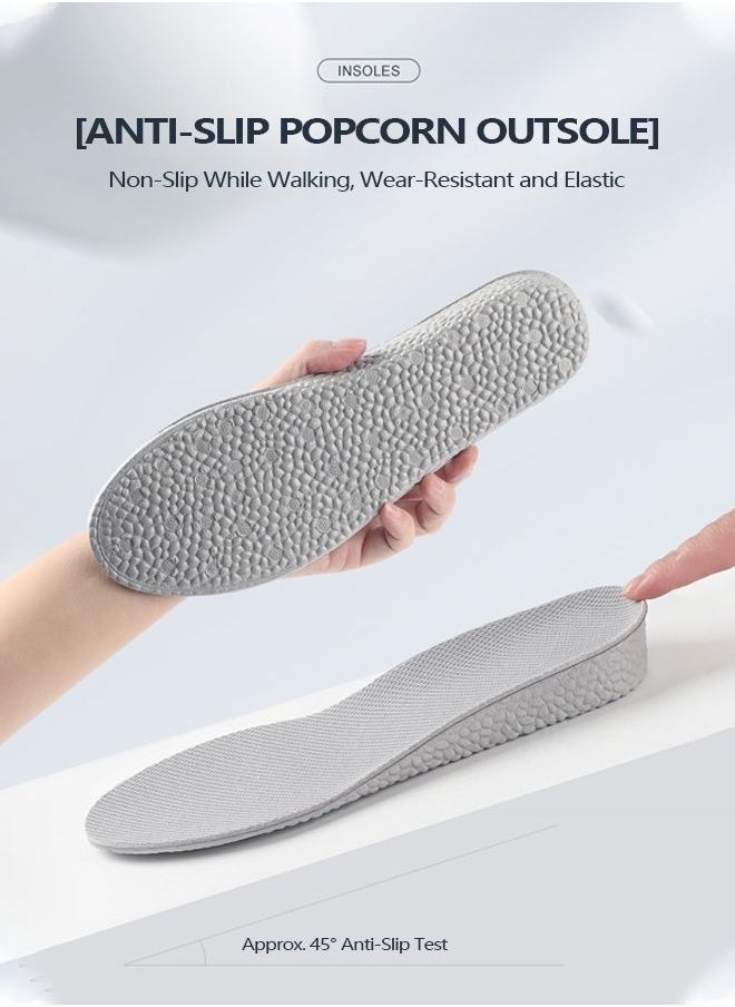 Bliszaar - 1pair Height Increasing Insoles, Invisible Unisex Female Height Increasing Insertion Pad Heel Support Height Increasing Pad 1.5cm, EU 41-43 - Image 1