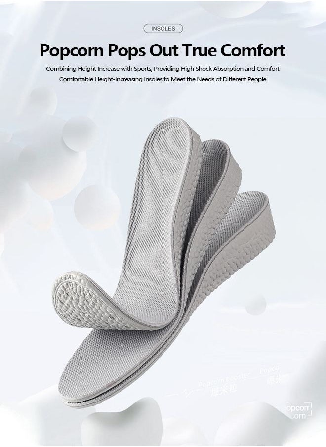 Bliszaar - 1pair Height Increasing Insoles, Invisible Unisex Female Height Increasing Insertion Pad Heel Support Height Increasing Pad 1.5cm, EU 41-43 - Image 1