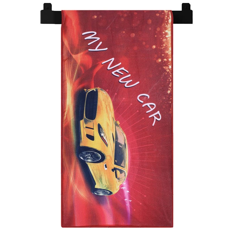 Kuber Industries Kids Bath Towel|Soft Cotton & Sides Stitched Baby Towel|Microfibered Super Absorbent Car Pattern Towel for Infants,Toddler,55x26 Inch (Maroon) - Image 1