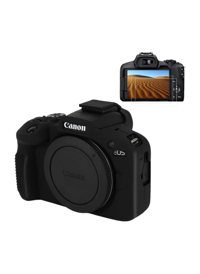 General Case for Canon EOS R100 camera, soft silicone case for skin with EOS R100 screen protector for Canon EOS R100 mirrorless camera silicone case  - Image 1