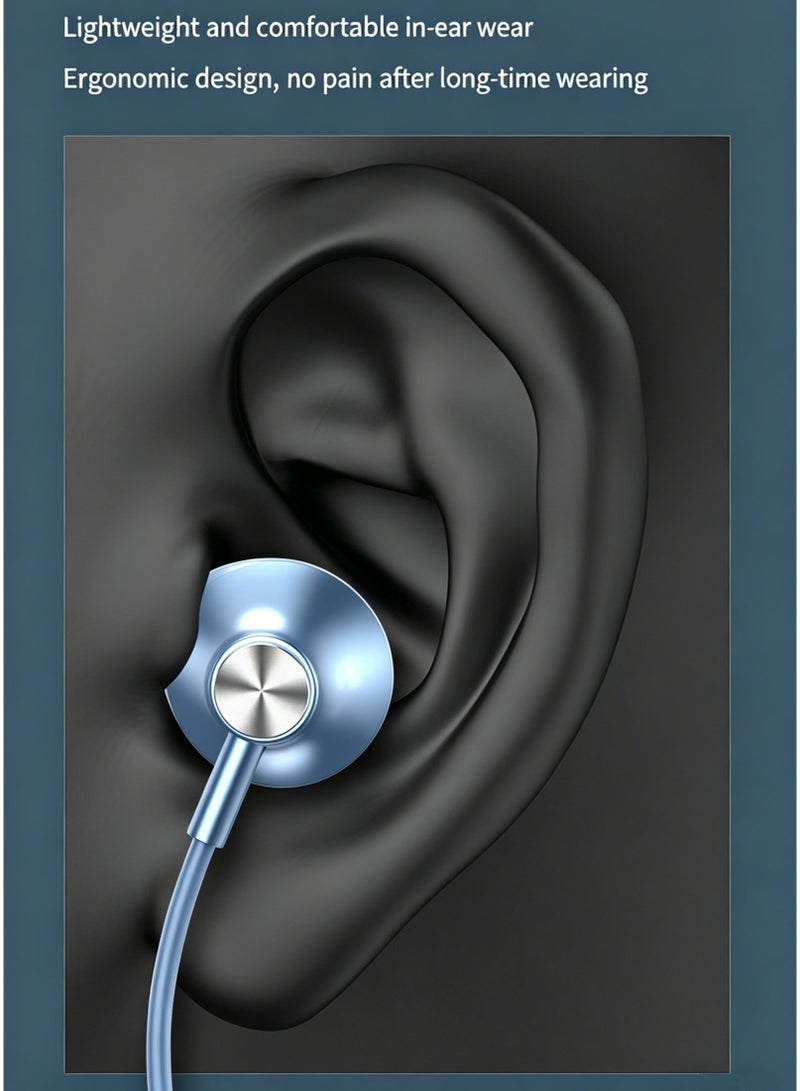 Wired Earbuds with Microphone & Volume Control, Type-C In-Ear Headphones, Deep Bass Stereo Sound with Noise Isolation, Comfortable Earphones for Gaming, Music, Calling, - Image 4