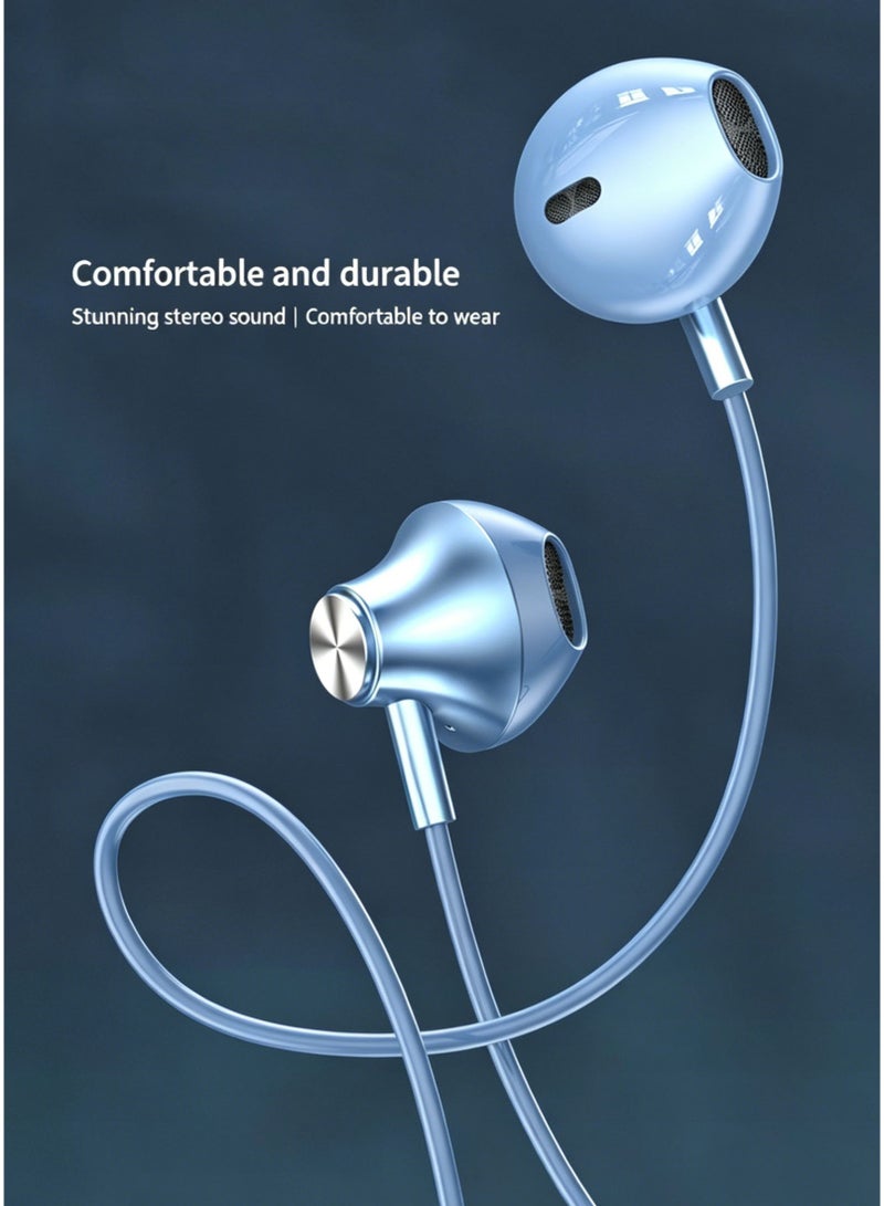 Wired Earbuds with Microphone & Volume Control, Type-C In-Ear Headphones, Deep Bass Stereo Sound with Noise Isolation, Comfortable Earphones for Gaming, Music, Calling, - Image 2
