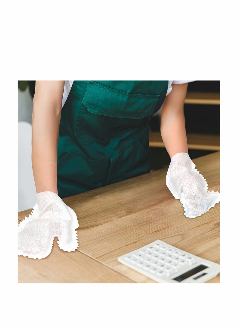 Microfiber Dusting Cloths Gloves, Dust Wipes, Feather Dusters, Grabs and Locks in Dust, Pet Hair Cleaning Possible Dual-Sided Disposable Dusting Gloves (40 Pieces) - Image 5