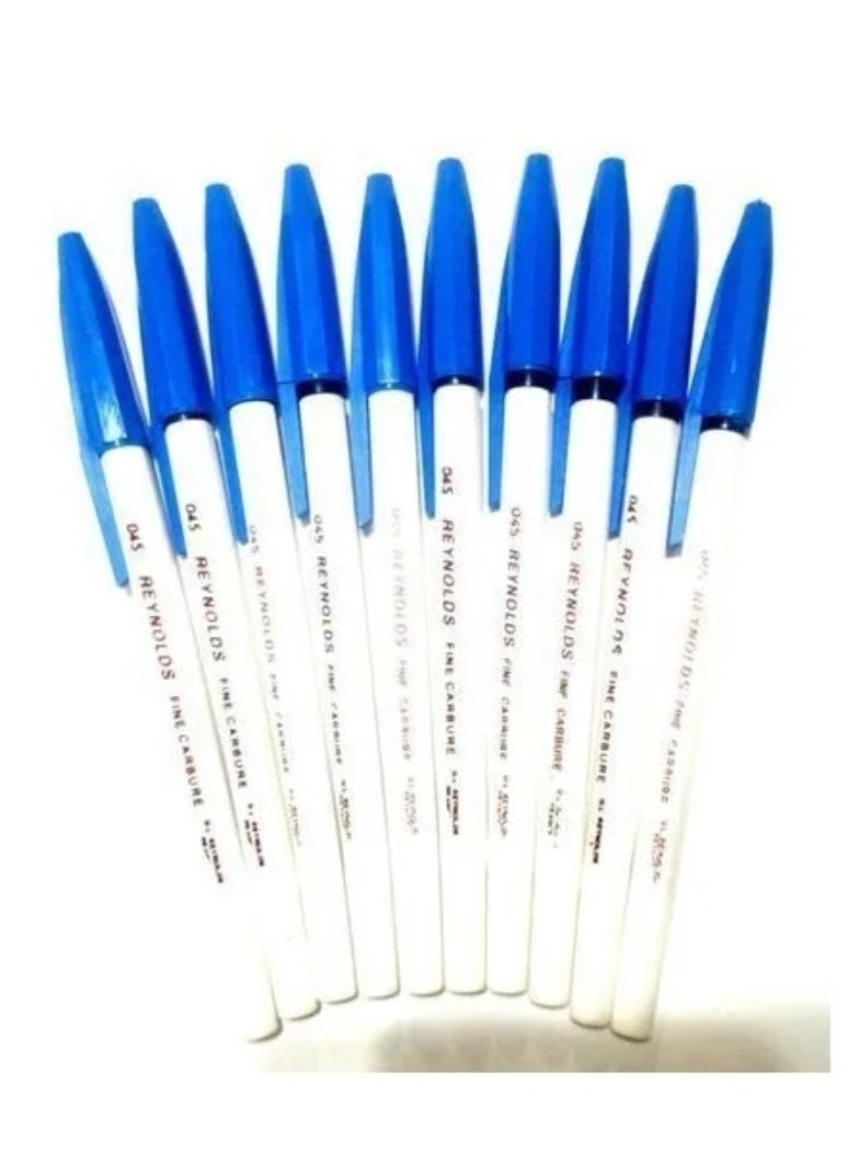 Reynolds - French ballpoint pen set, 10 pieces - blue - Image 1