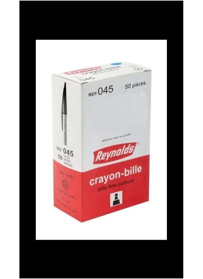 Reynolds - French ballpoint pen set, 10 pieces - blue - Image 1