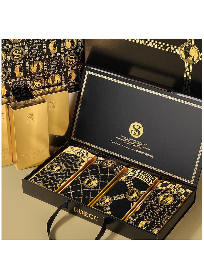 Boxed Men's Fashionable Printed Summer Lightweight Boxed Underwear Set Of 4 Pieces  - Image 1