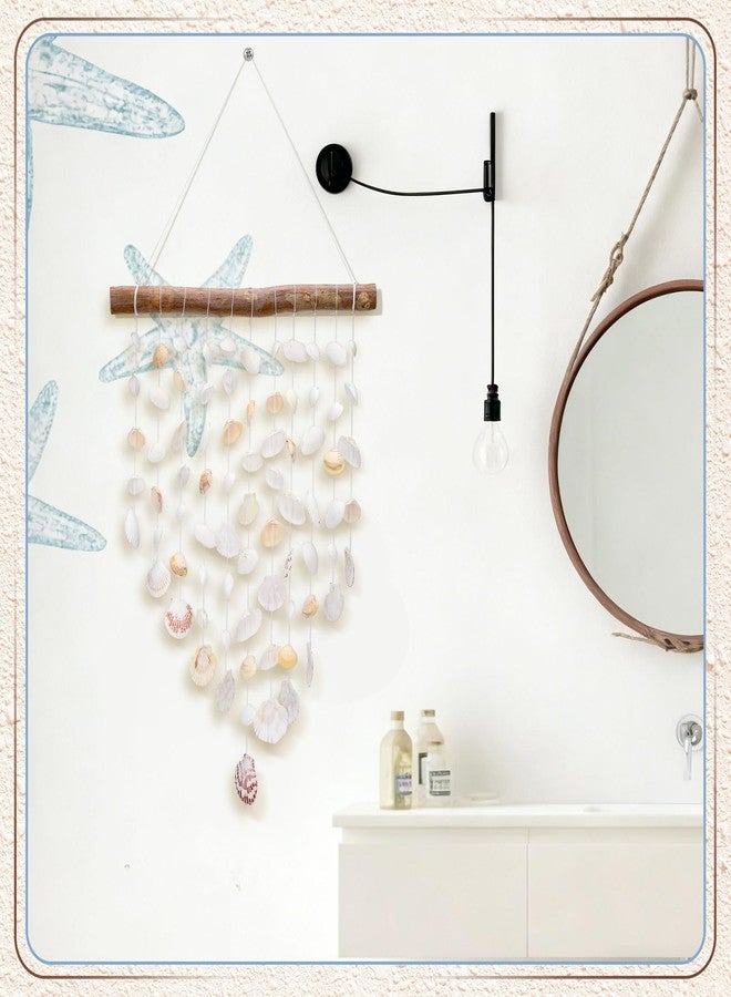 Novabright Beach Seashell Wall Hanging Decor Beach Room Decor Farmhouse Rustic Coastal Decorations Coastal Wall Art for Living Room, Bedroom and Dining - Image 5