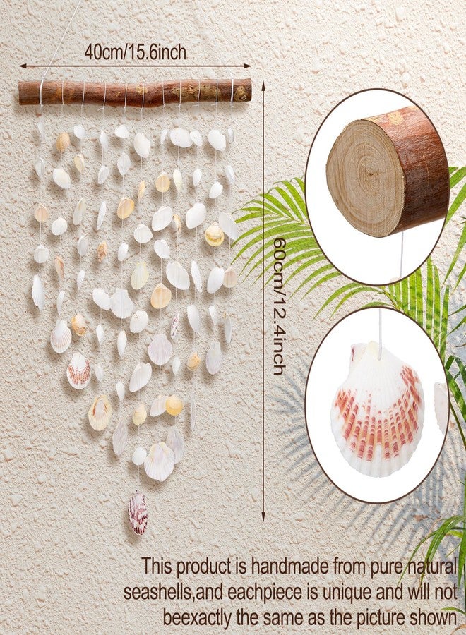 Novabright Beach Seashell Wall Hanging Decor Beach Room Decor Farmhouse Rustic Coastal Decorations Coastal Wall Art for Living Room, Bedroom and Dining - Image 2