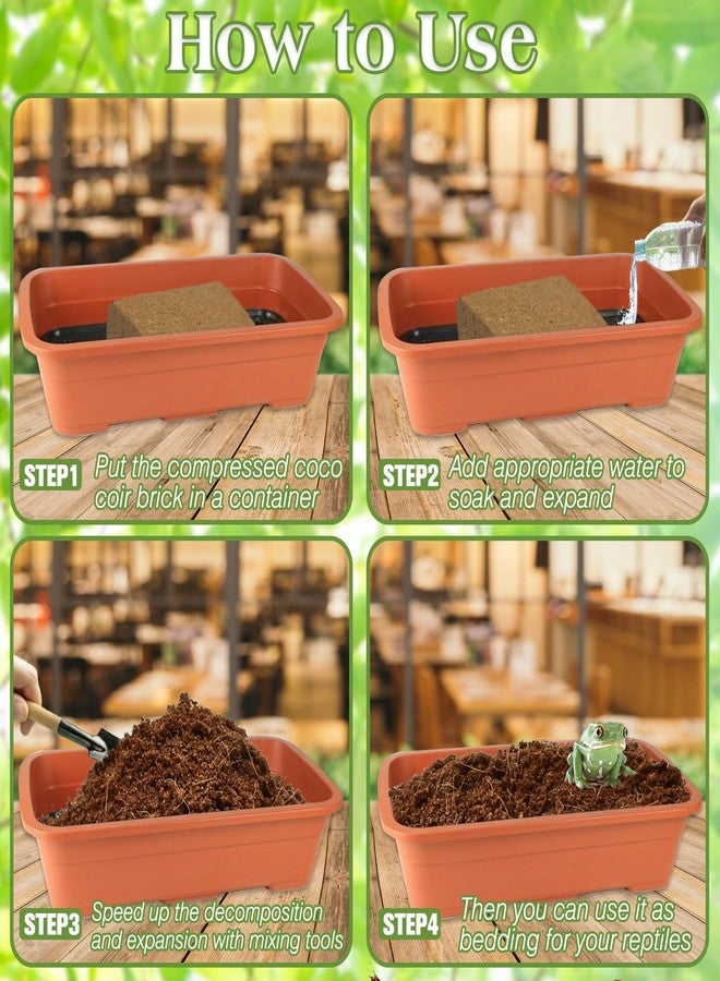 ZeeDix 10LBS Coconut Fiber Substrate, 100% Organic Coconut Husk Coco Coir Brick Terrarium Bedding for Reptiles, Tortoise, Bearded Dragon, Leopard Gecko, Snake, Hermit Crabs, Frogs, Tarantula - Image 5