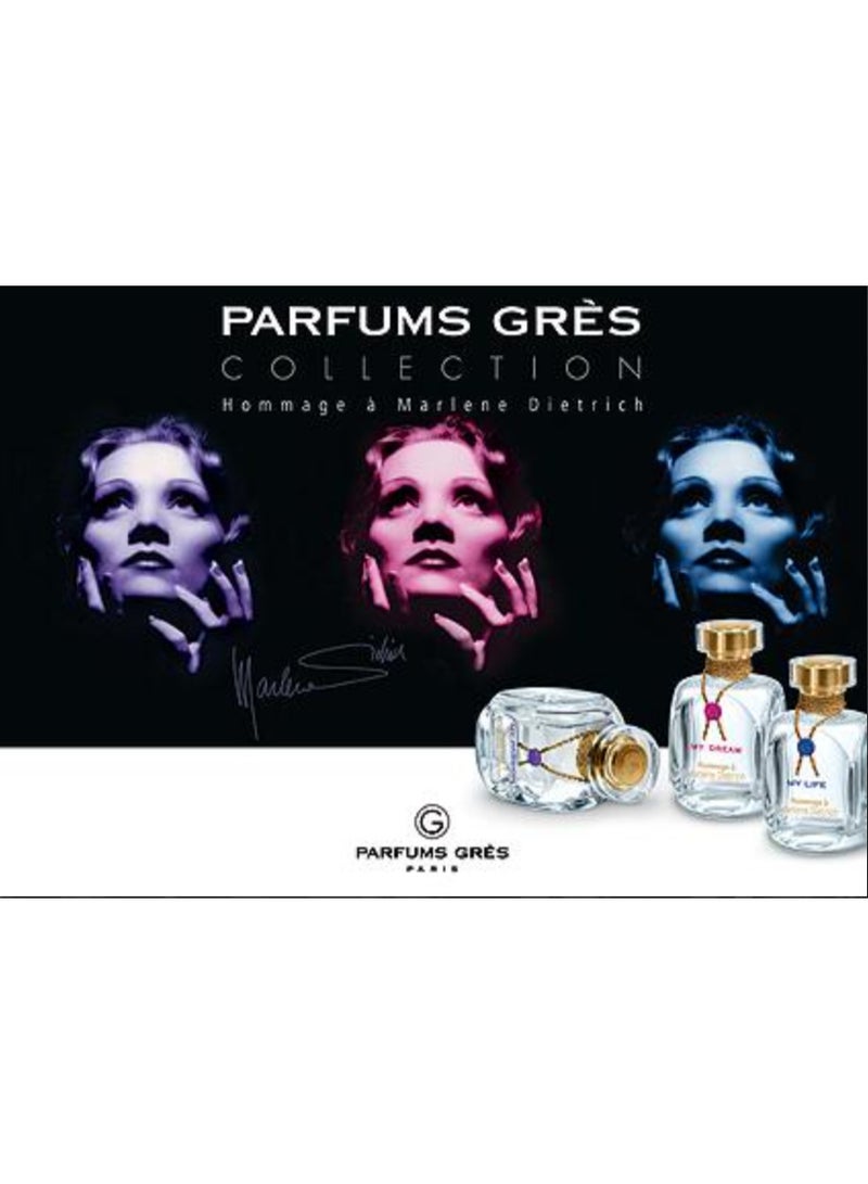 Parfum Gres Parfums Gras collection of My Passion, My Dream, My Life ( 3 x 5 ml ) miniature travel set. - Image 2