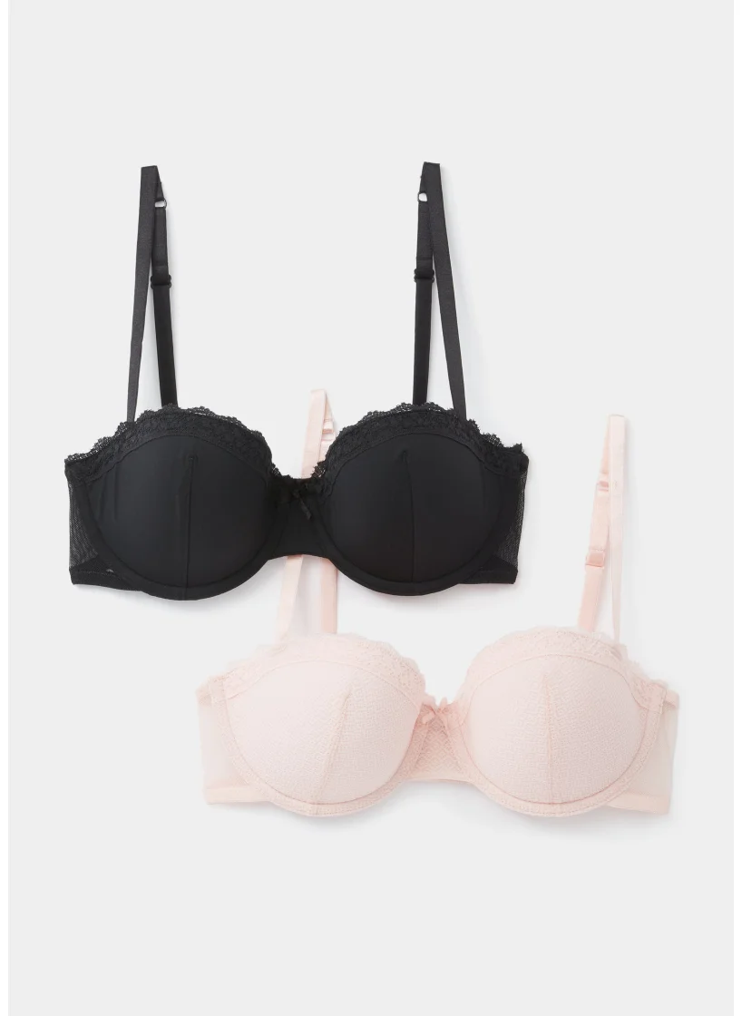 Matalan 2 Pack Padded Underwired Balcony Bras