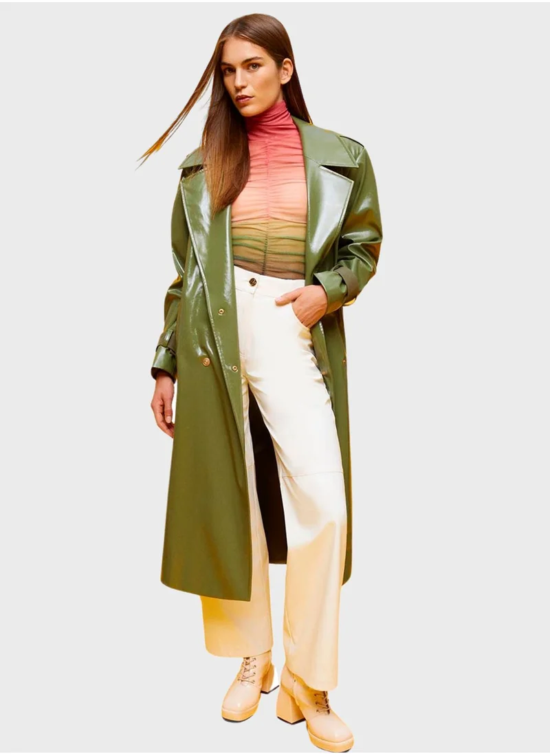 نوكتورن Belted Double Breasted Trench Coat
