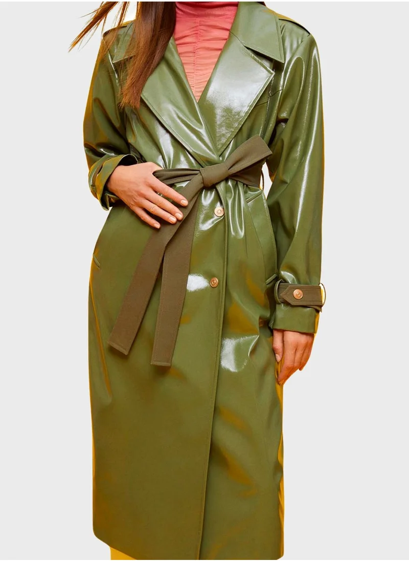 نوكتورن Belted Double Breasted Trench Coat
