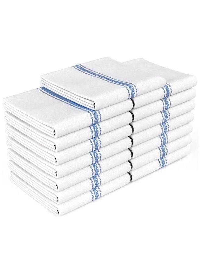 Zeppoli Classic White Kitchen Towels, 15-Pack 100% Natural Cotton Dish Towels, 14 x 25 inches Flour Sack Towels - Make Great Bar Towels - Image 1
