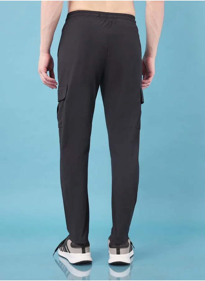 Technosport 4-Way Stretch Relaxed Fit Cargo Track Pants with Duracool+ by Styli