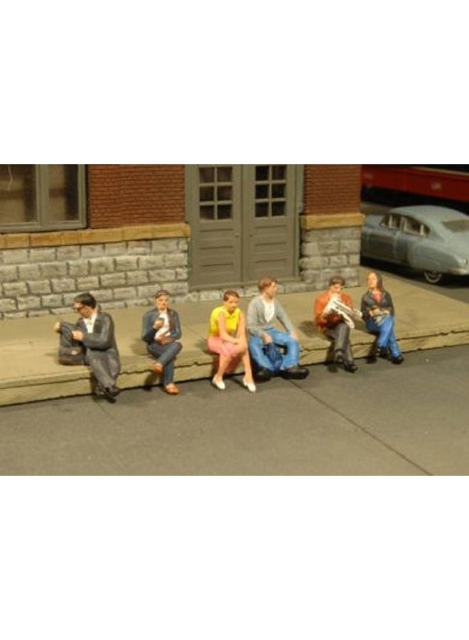 Bachmann Trains 33161 Miniature O Scale Figures Seated Platform Passengers Train(6 Piece)