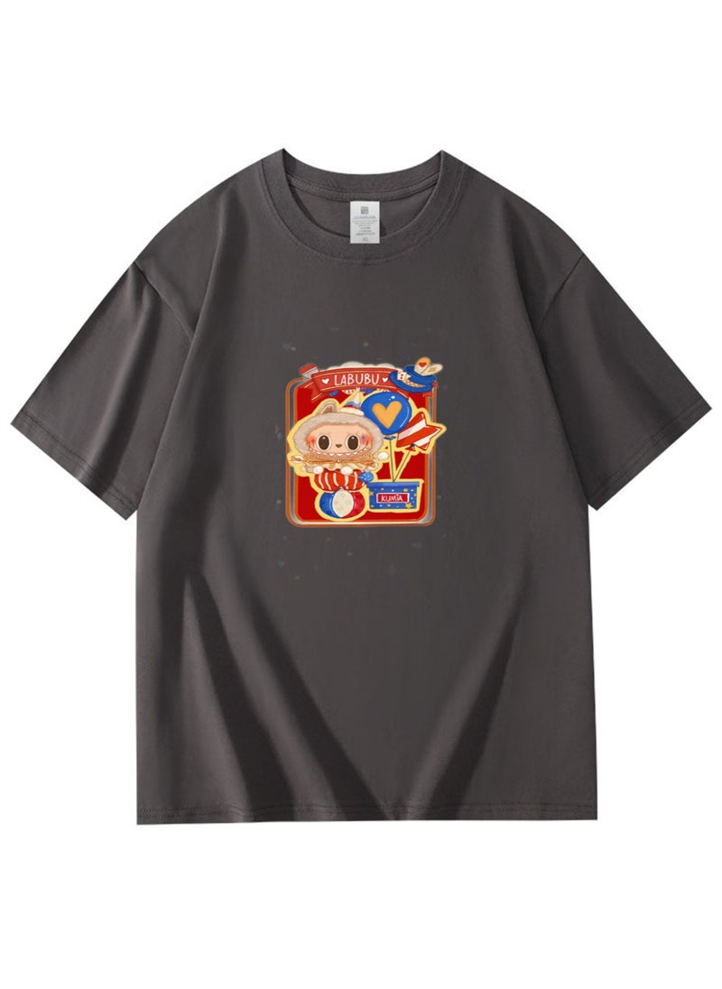 NIBEMINENT Labubu Printed Cotton Short Sleeves T-Shirt 