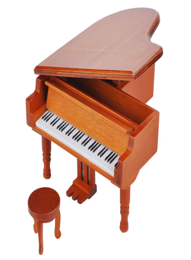 Windup Wooden Piano Musical Box Classical Melody Music Box Random Melody Gift for Children Girls - Image 3