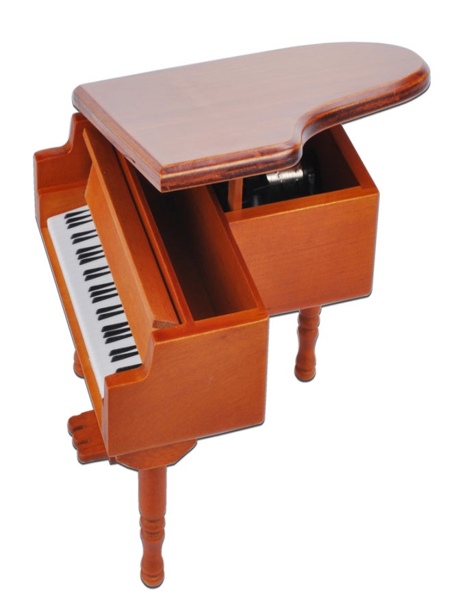 Windup Wooden Piano Musical Box Classical Melody Music Box Random Melody Gift for Children Girls - Image 4
