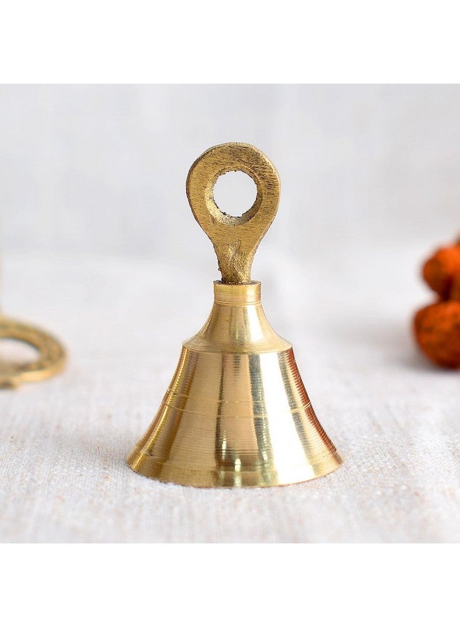 SATVIK STORE SATVIK 6 Pc Set of Brass Bell with Hanging Loops Coaster Beach Decoration Item Vintage Style Indian Bell with Jingle Ring, Wedding Bell, Christmas Bell, Cow, Elephant Bell (Medium) - Image 4