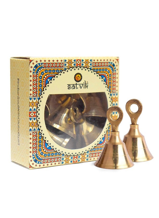SATVIK STORE SATVIK 6 Pc Set of Brass Bell with Hanging Loops Coaster Beach Decoration Item Vintage Style Indian Bell with Jingle Ring, Wedding Bell, Christmas Bell, Cow, Elephant Bell (Medium) - Image 2