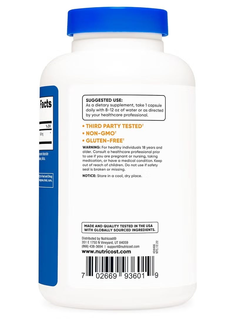 Nutricost, Acetyl L-Carnitine, 500 mg , 180 Capsules - Image 3
