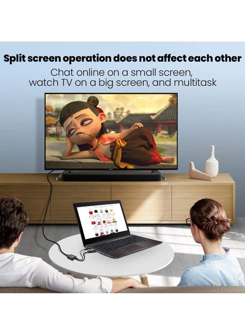 VGA to HDMI Adapter with 3.5mm Audio – FHD 1080P – Connects PC, Laptop, TV, Projector & Large Displays - Image 4