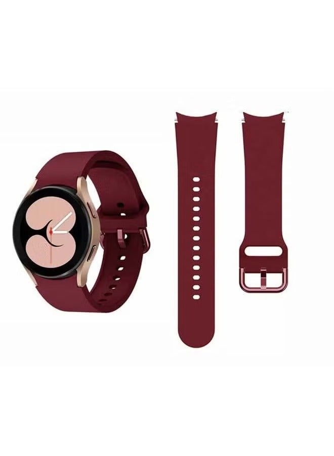 vesus Replacement Band For Samsung Galaxy Watch 4 Wine Red