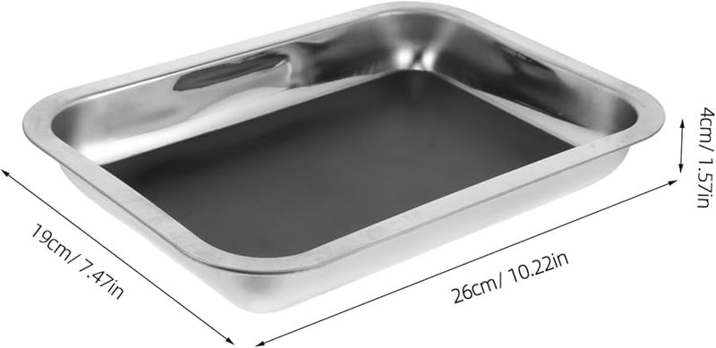 Stainless Steel Dissection Tray 26x19x4cm for Biology Labs and Educational Experiments - Image 3