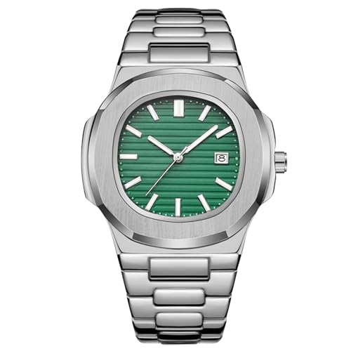 BARAMON Wrist Watches for Men, Nautilus Stainless Steel Quartz Movement Date Luxury Style Men's Luminous Hands Casual Business Watches - Image 1