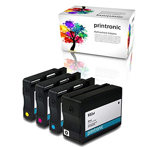 Printronic Remanufactured Ink Cartridge Replacement for HP 932xl ( Black,Cyan,Magenta,Yellow , 4-Pack ) - Image 1