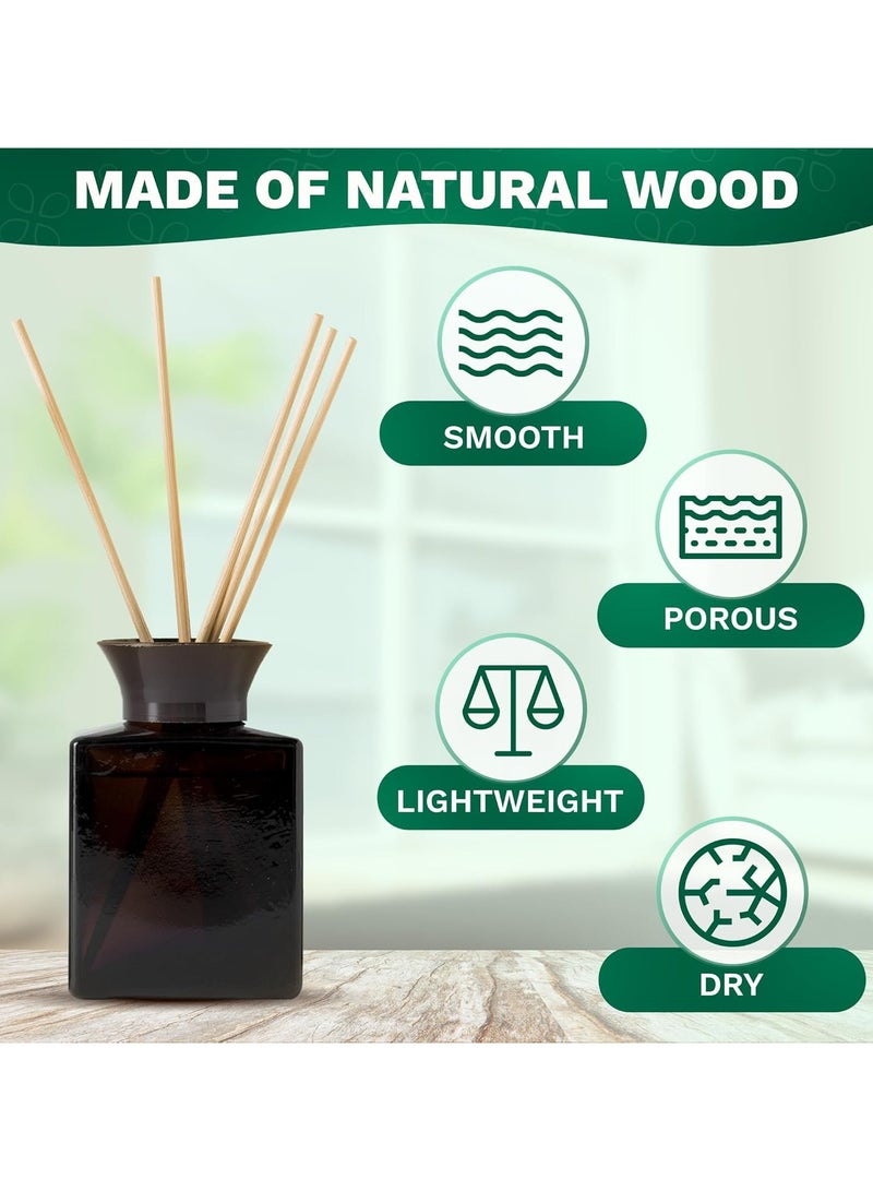 Reed Diffuser Sticks, 100Pcs 20cmx3mm Natural Rattan Essential Oil Aroma Diffuser Sticks, Fibre Reed Replacement Refill Sticks, Aromatherapy Diffusers for SPA Bed Room Home and Office (White) - Image 2