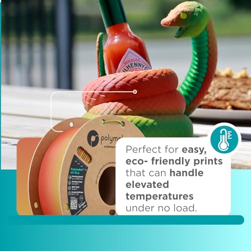 Polymaker HTPLA Filament 175mm Gradient Tropical High Temp PLA for 3D Printing Heat Stable Up to 150C Easy to Print Works with Most FDM Printers 1kg Spool - Image 3